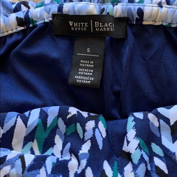 Blue White Geometric Halter Dress - Picture 5 of 7